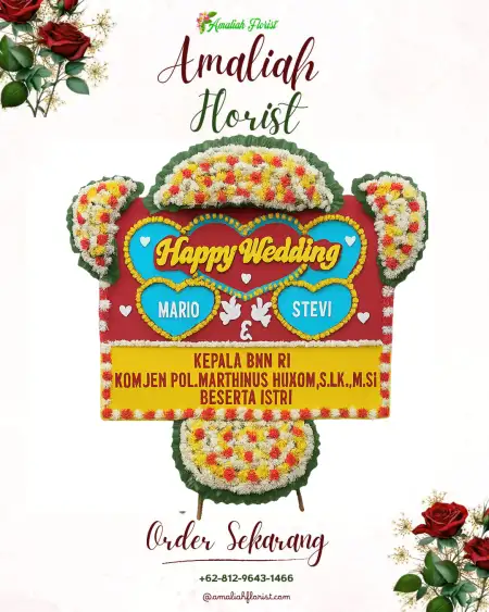 Papan Bunga Pernikahan Bungkutoko